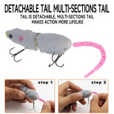 Multi-joint swimbait body for dynamic swimming action